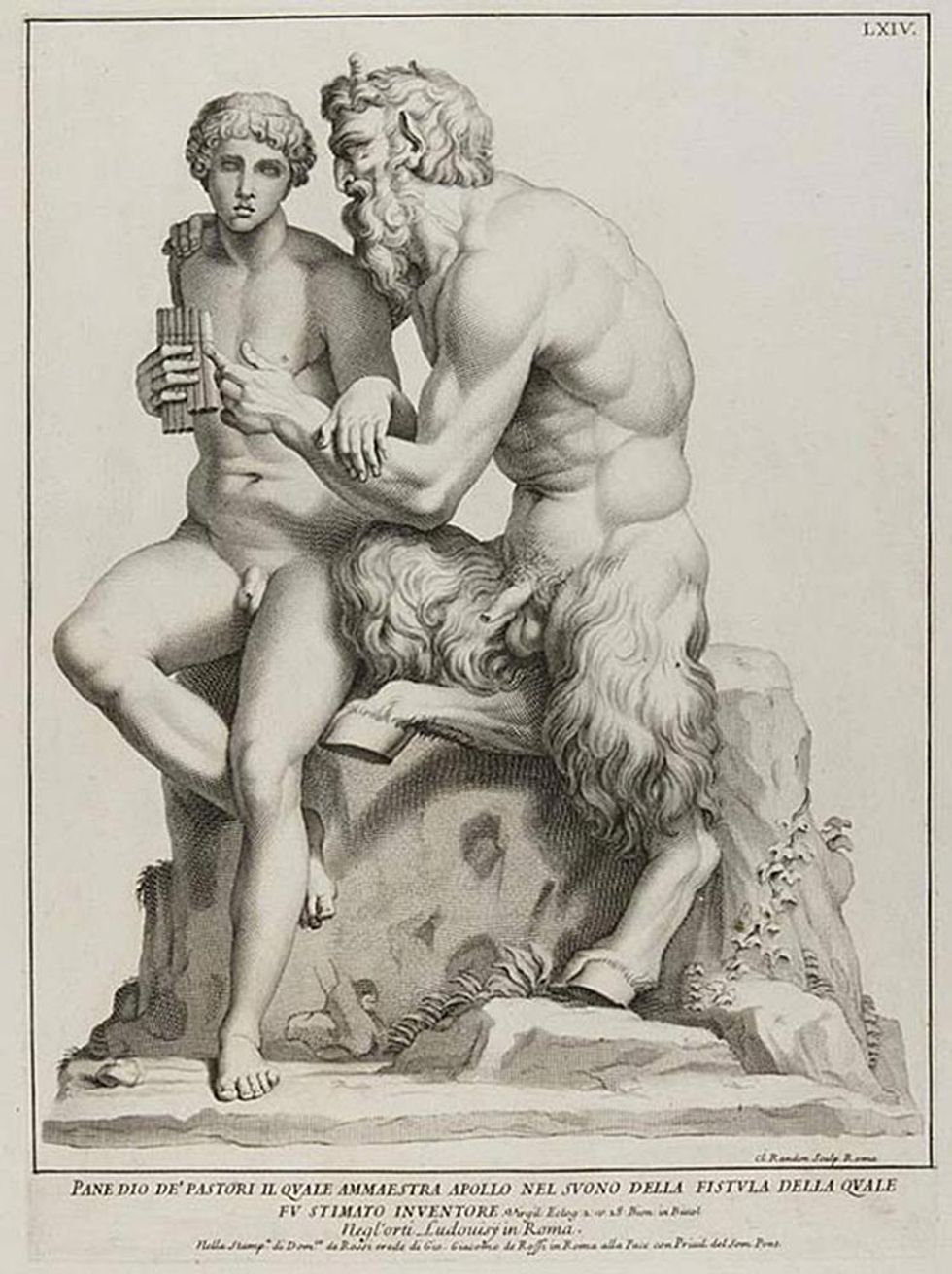 0de Rossi Domenico Pan Apollo Cesi Rome C1704 Engraving Pm