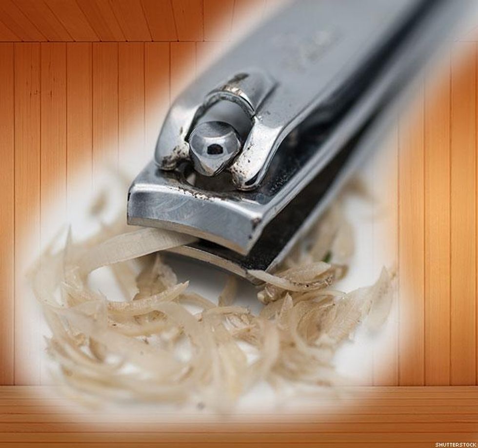 10. Clipping their toenails