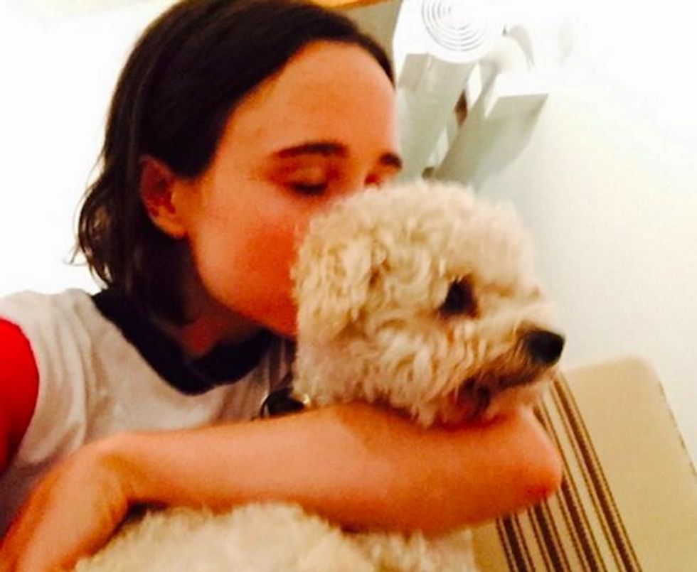 12 Adorable Pictures of Ellen Page Snuggling Puppies
