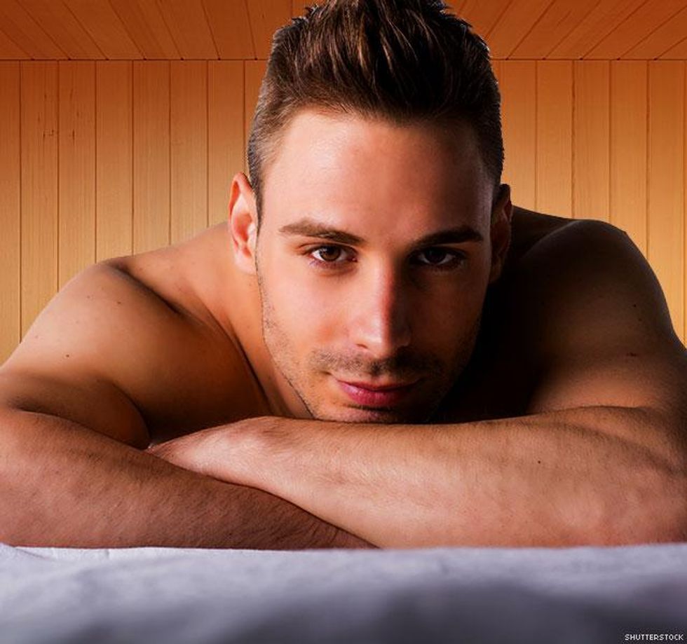 16. Lying down naked