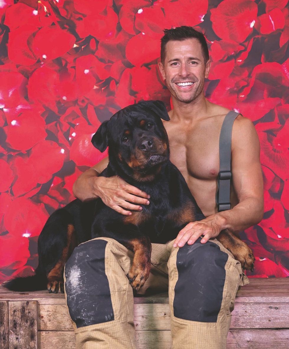 2025 Australian Firefighters Calendar sexy shirtless men with cute animals wearing uniforms