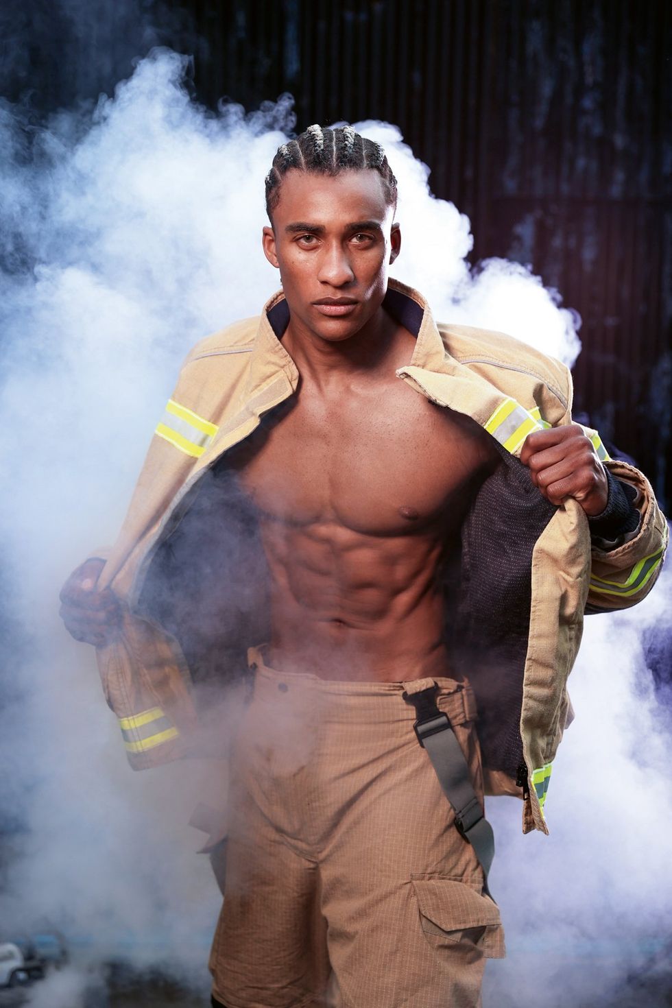 2025 Australian Firefighters Calendar sexy shirtless men with cute animals wearing uniforms