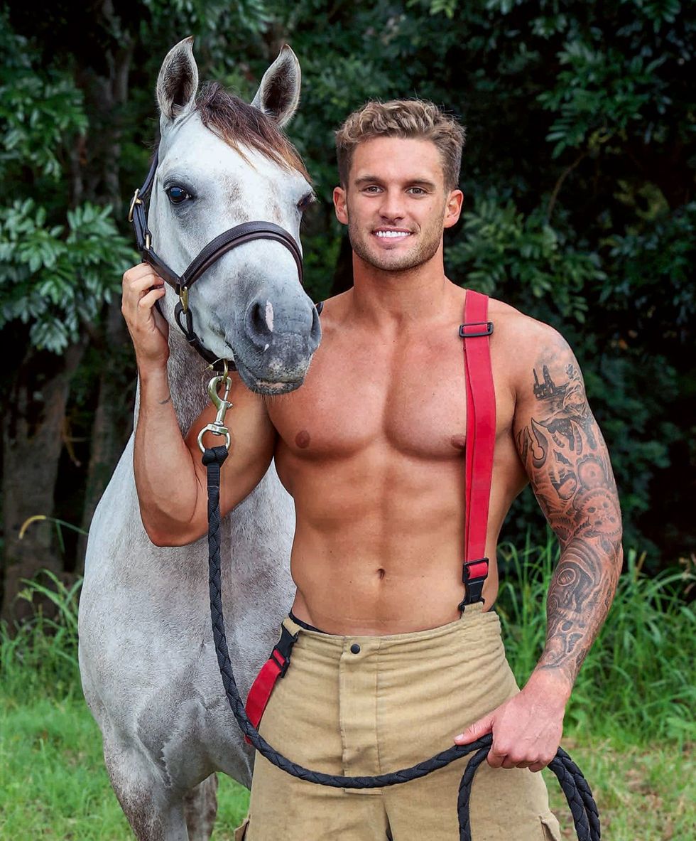 2025 Australian Firefighters Calendar sexy shirtless men with cute animals wearing uniforms