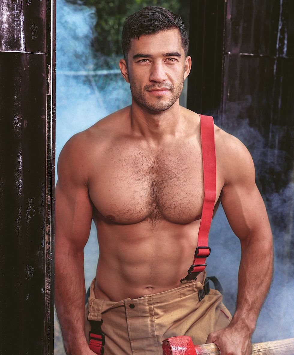 2025 Australian Firefighters Calendar sexy shirtless men with cute animals wearing uniforms