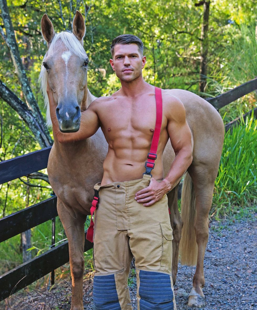 2025 Australian Firefighters Calendar sexy shirtless men with cute animals wearing uniforms