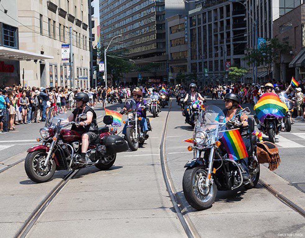 79. Hitch a ride with Dykes on Bikes at Pride.