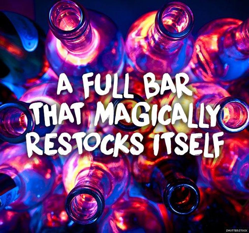 8. A full bar that magically restocks itself