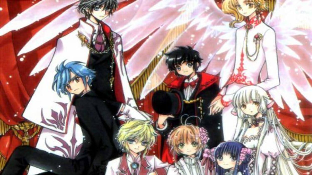 A collection of Clamp Characters hanging out.