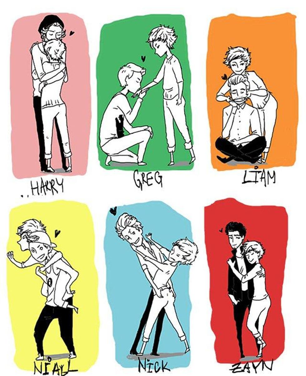 A collection of One Direction fan art.