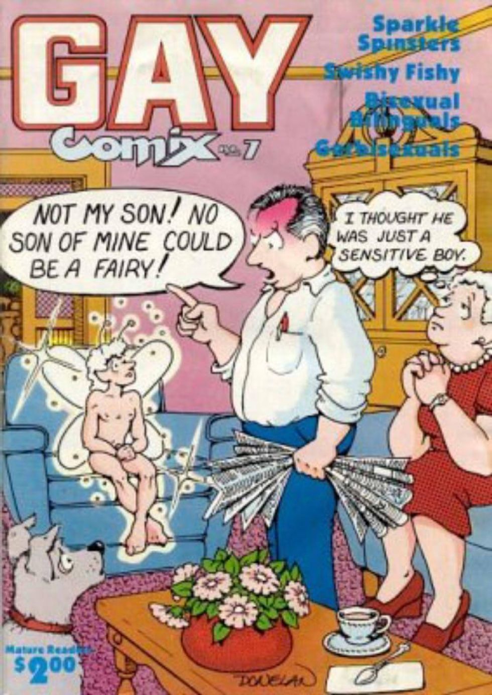 A man freaking out about his son being a fairy