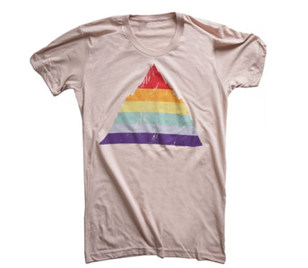 A photo of a gay pride tshirt