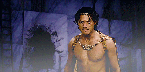 A photo of Luke Evans portraying Zeus in the film 'Immortals.'
