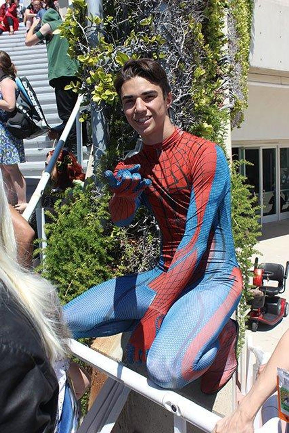 A photo of Spider-Man at Comic-Con.
