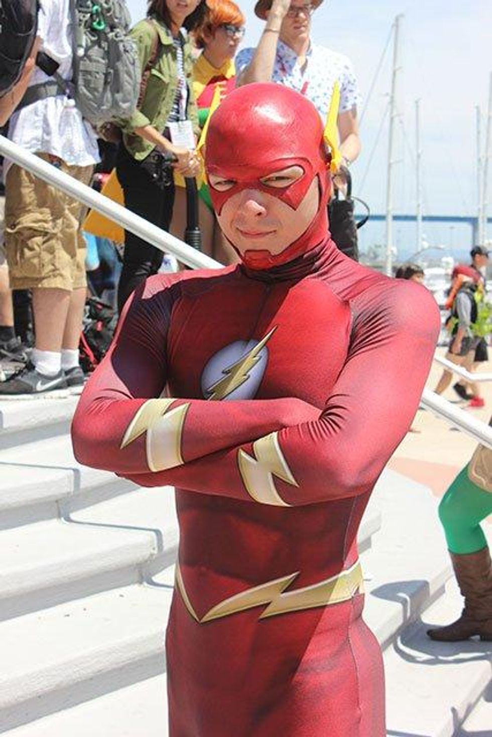 A photo of The Flash at Comic-Con.