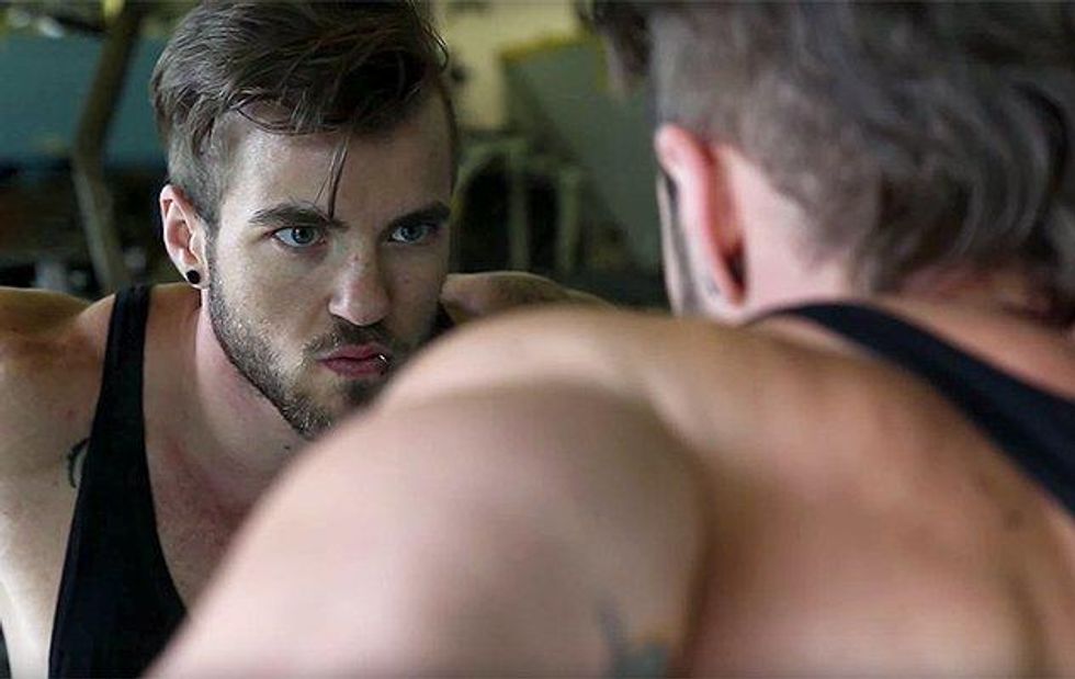 A photo of trans model Aydian Dowling.