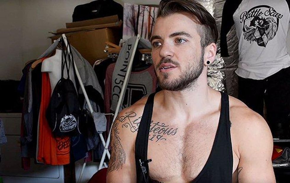 A photo of trans model Aydian Dowling.