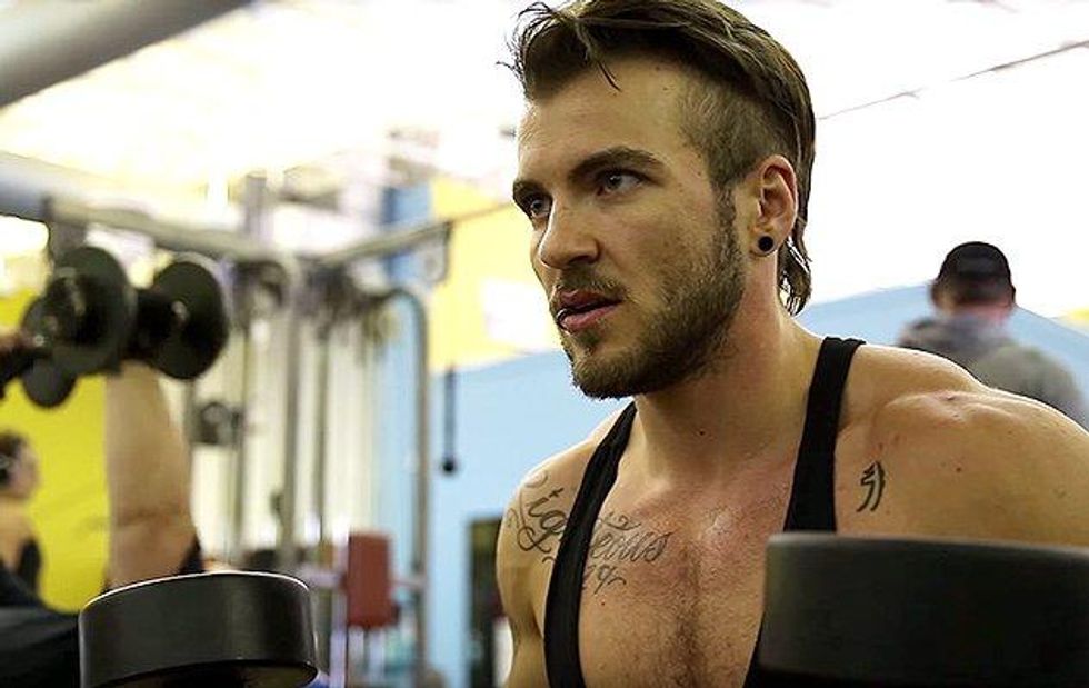 A photo of trans model Aydian Dowling.