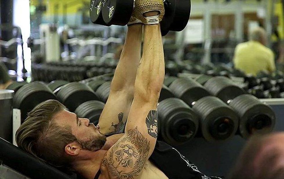 A photo of trans model Aydian Dowling.