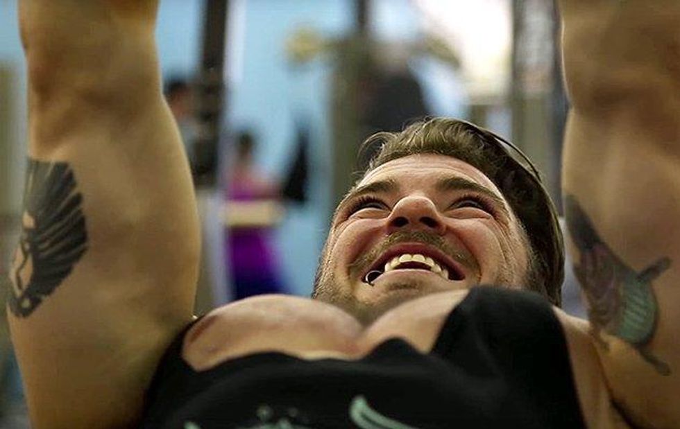 A photo of trans model Aydian Dowling.