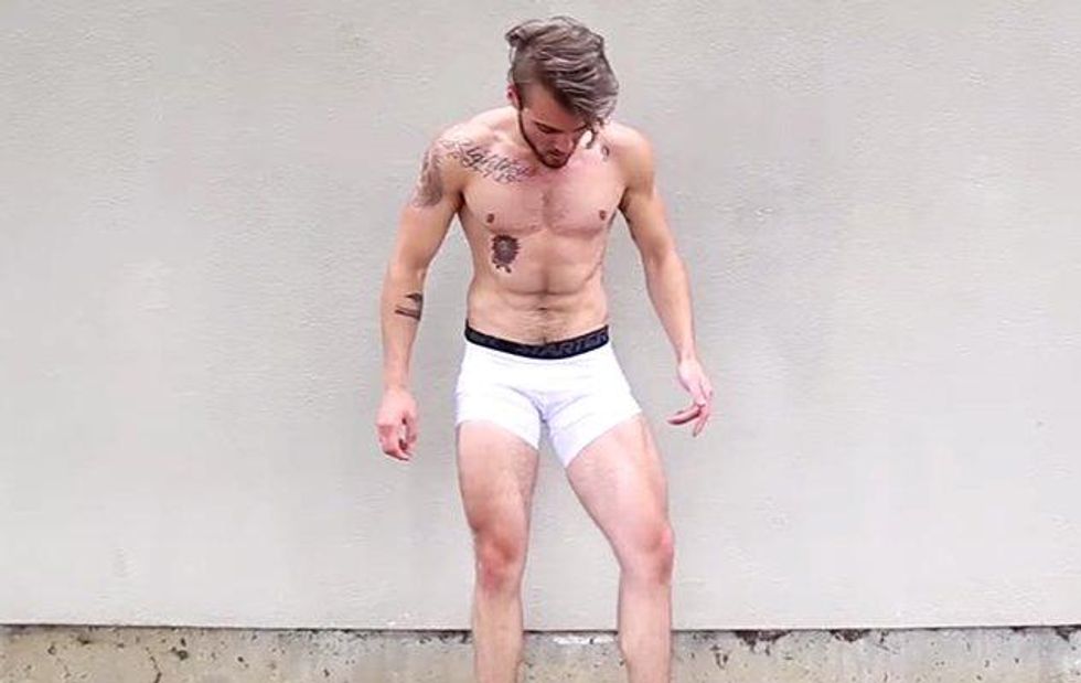 A photo of trans model Aydian Dowling.