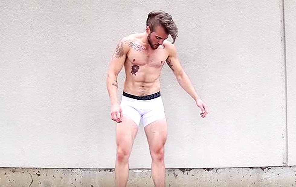 A photo of trans model Aydian Dowling.