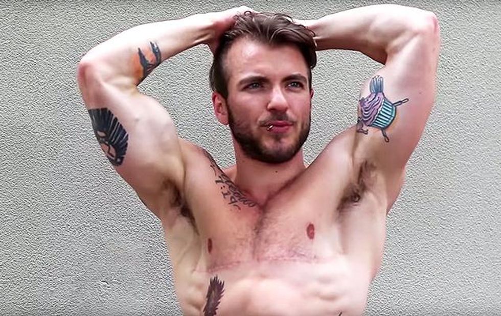 A photo of trans model Aydian Dowling.