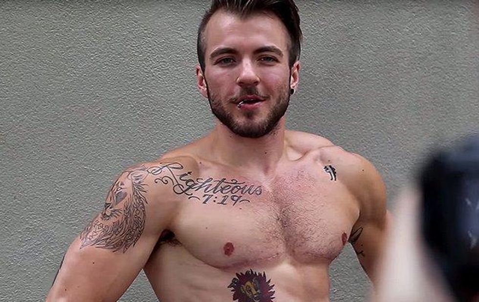 A photo of trans model Aydian Dowling.