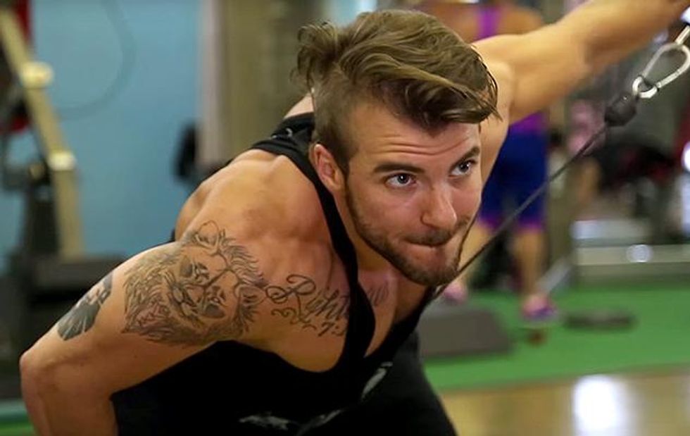 A photo of trans model Aydian Dowling.