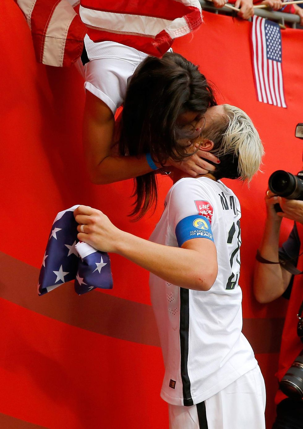 Abby Wambach and Sarah Huffman