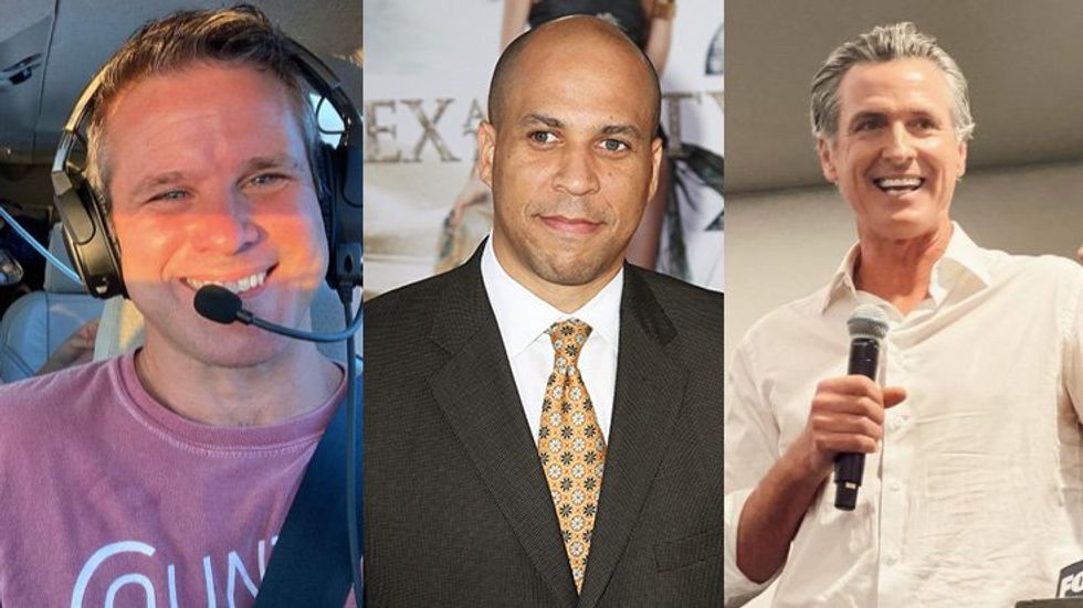 Adam Kinzinger, Cory Booker and Gavin Newsom