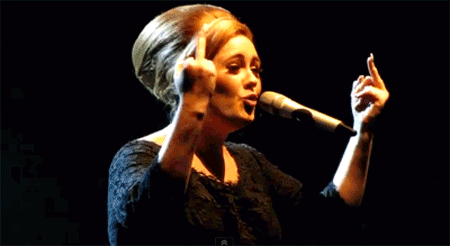 Adele middle finger