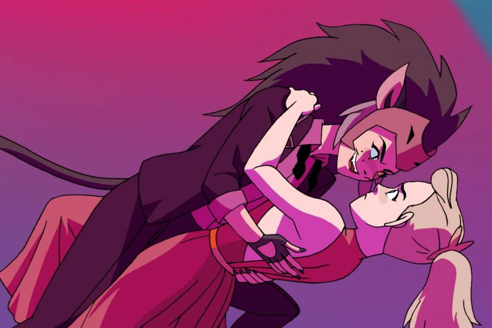 Adora and Catra in She Ra