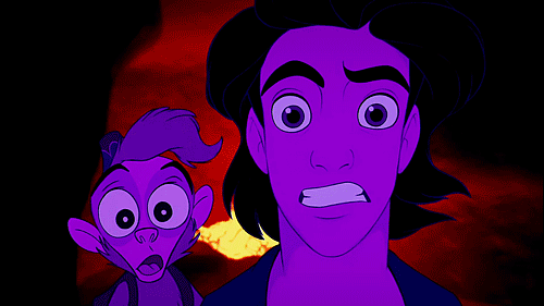 Aladdin start to panic gif