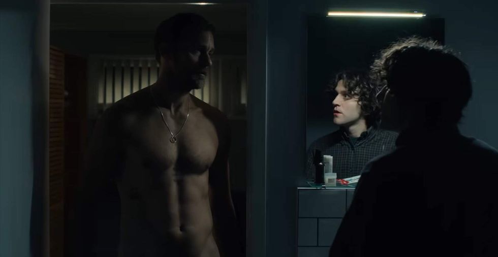 Alexander Skarsg\u00e5rd and Harrry Melling in 'Pillion'