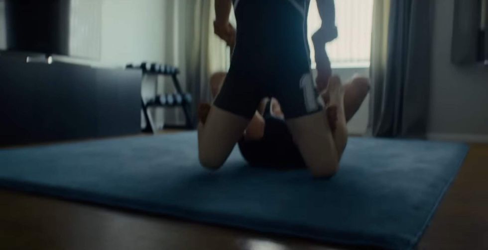 Alexander Skarsg\u00e5rd and Harrry Melling in 'Pillion'