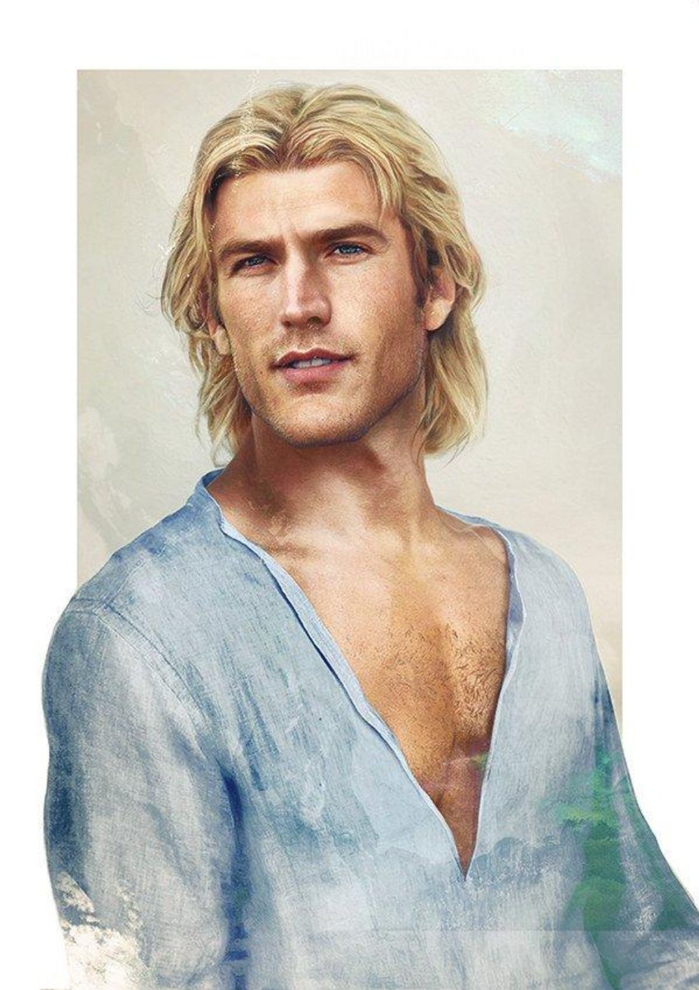 An illustration of Disney Princes in real life.