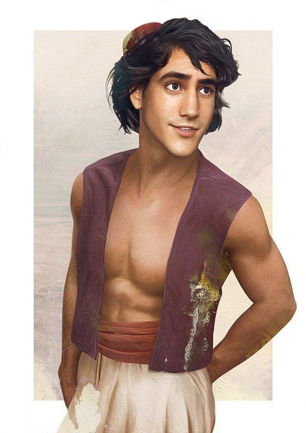 An illustration of Disney Princes in real life.