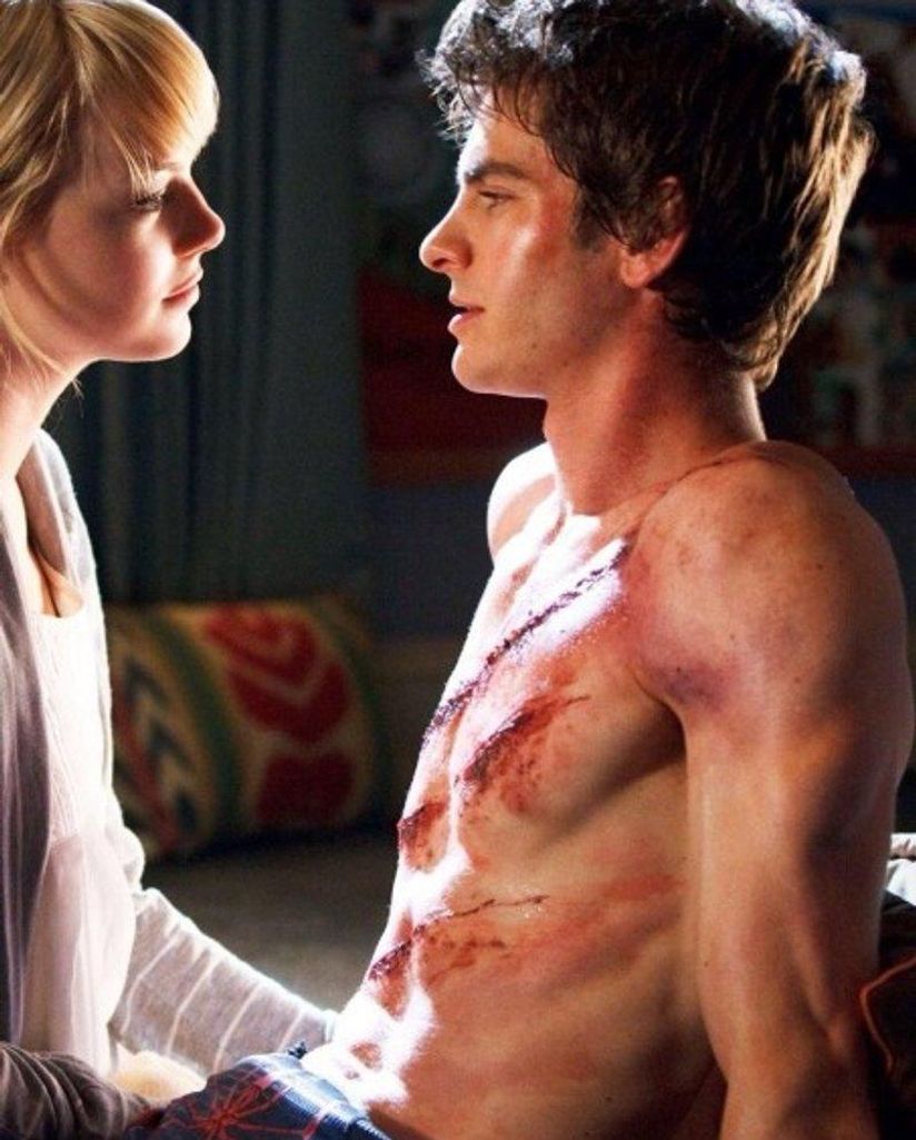 Andrew Garfield Shirtless Spiderman