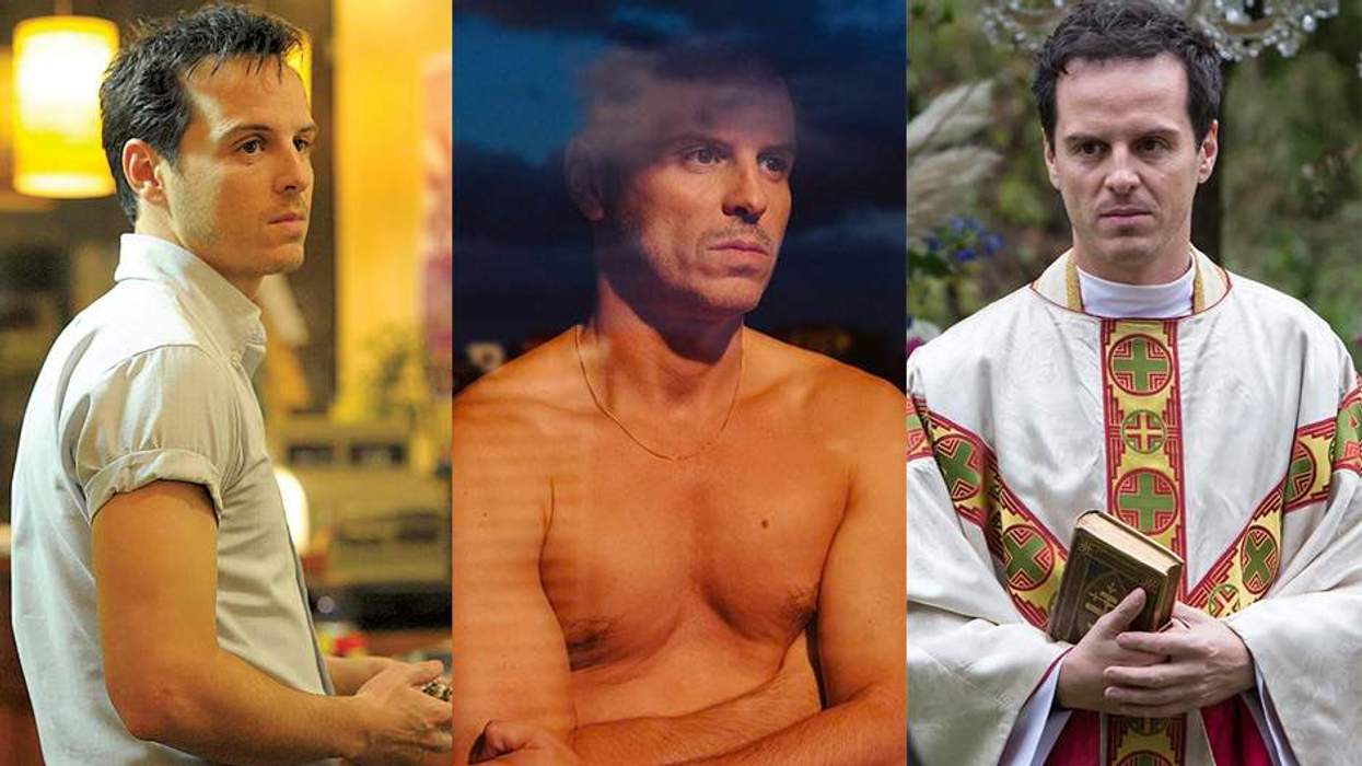 Andrew Scott in Pride, All of Us Strangers, and Fleabag.
