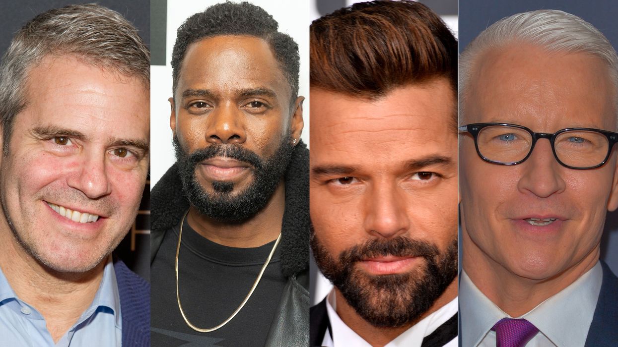 Andy Cohen, Colman Domingo, Ricky Martin and Anderson Cooper
