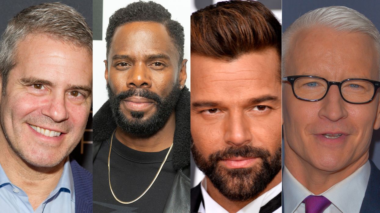 Andy Cohen, Colman Domingo, Ricky Martin and Anderson Cooper