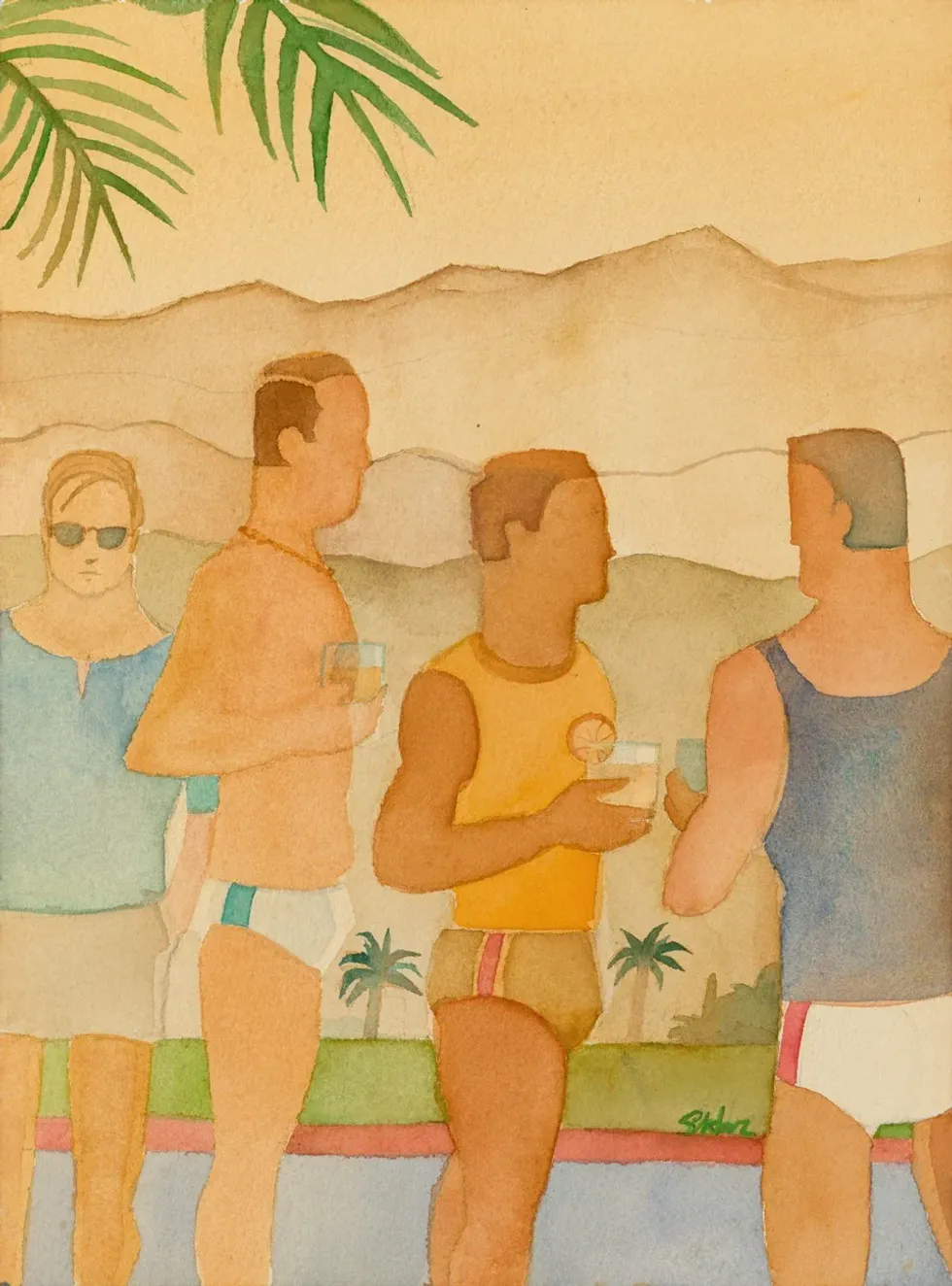 ANDY SKLAR ART - THE SUNDOWNERS 9\u201dX12\u201d