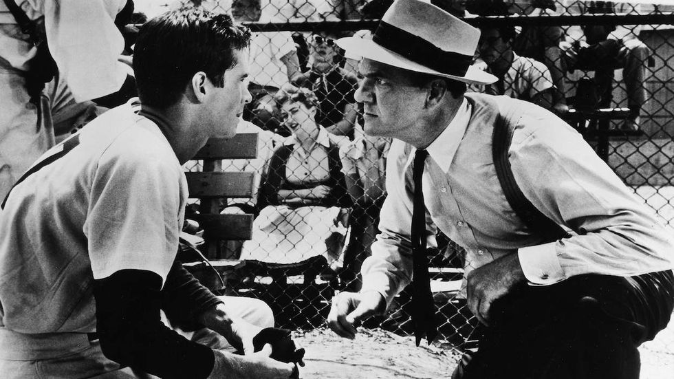 Anthony Perkins and Karl Malden in Fear Strikes Out