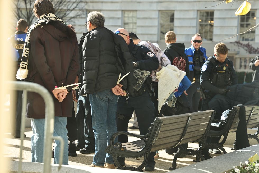 Arrests during Capitol bathroom sit-in
