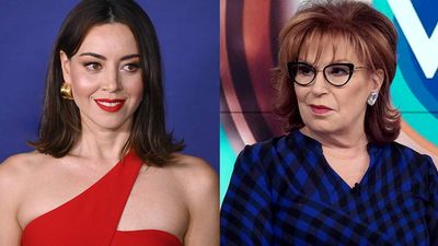 Aubrey Plaza White Lotus HBO red carpet Joy Behar on The View ABC show