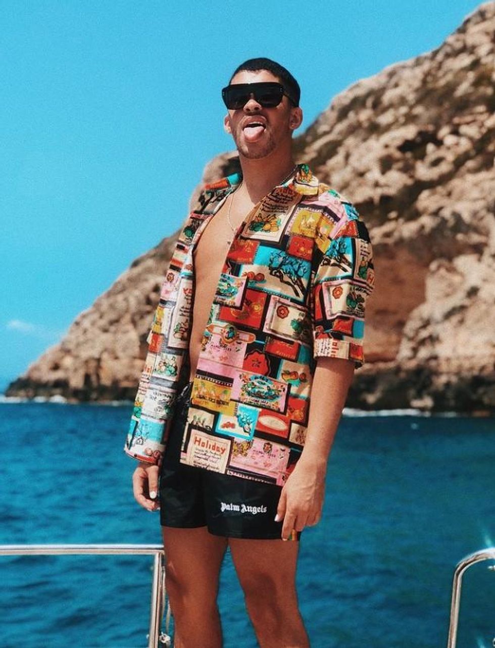 bad bunny shirtless selfies