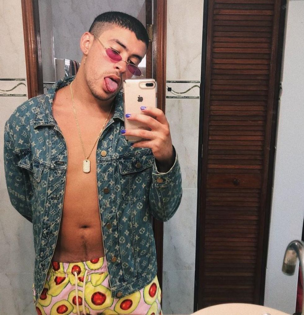 bad bunny shirtless selfies