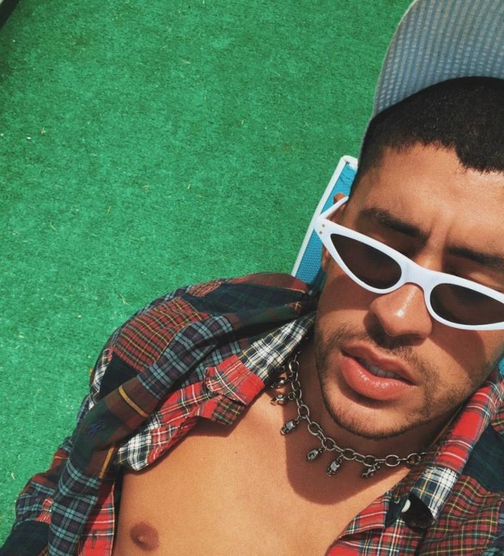 bad bunny shirtless selfies