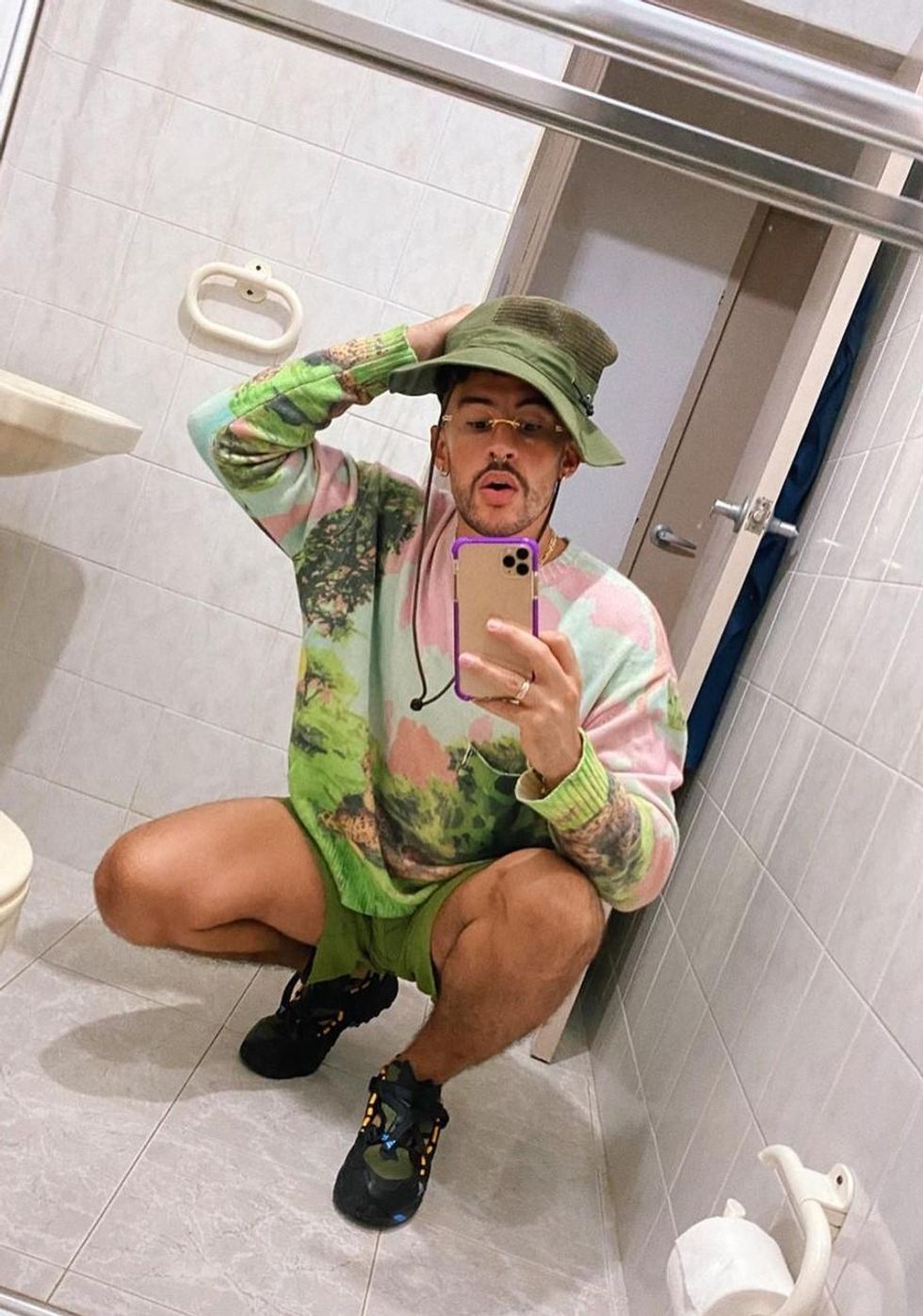 bad bunny shirtless selfies