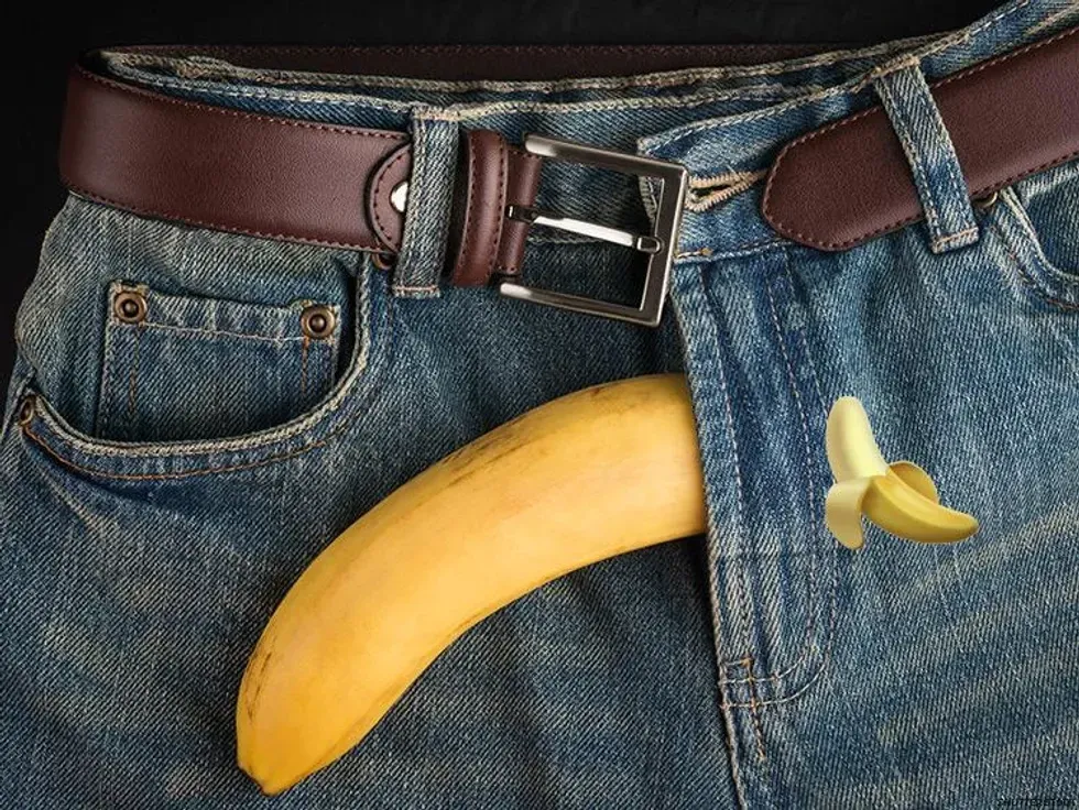 banana in the jeans